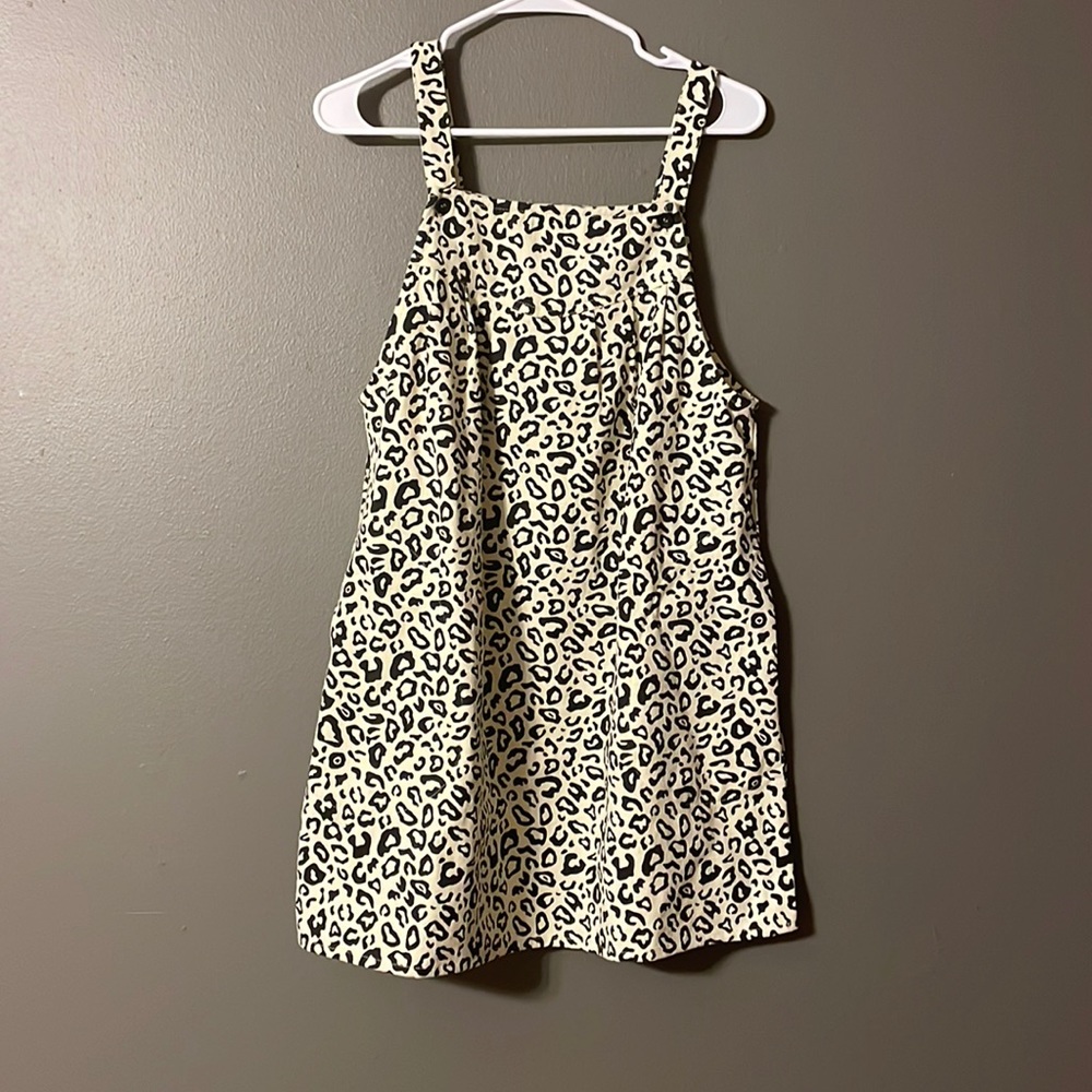 Cheetah Print Overall Dress